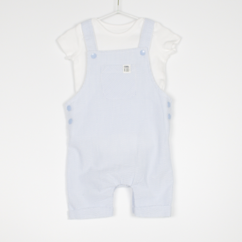 3-6M
Cool Kids Dungaree Set