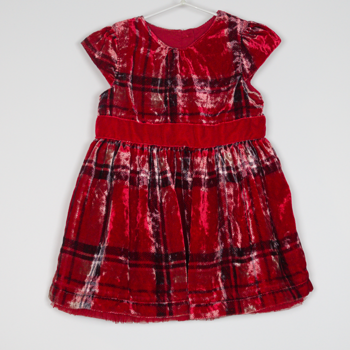 6-9M
Tartan Velvet Dress