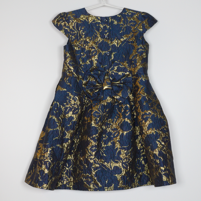 5-6Y
Navy/Gold Dress